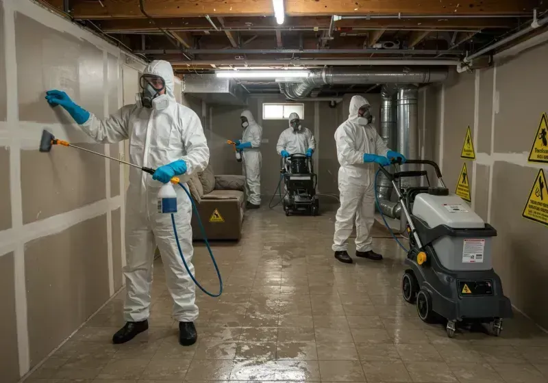 Basement Moisture Removal and Structural Drying process in Boulder City, NV